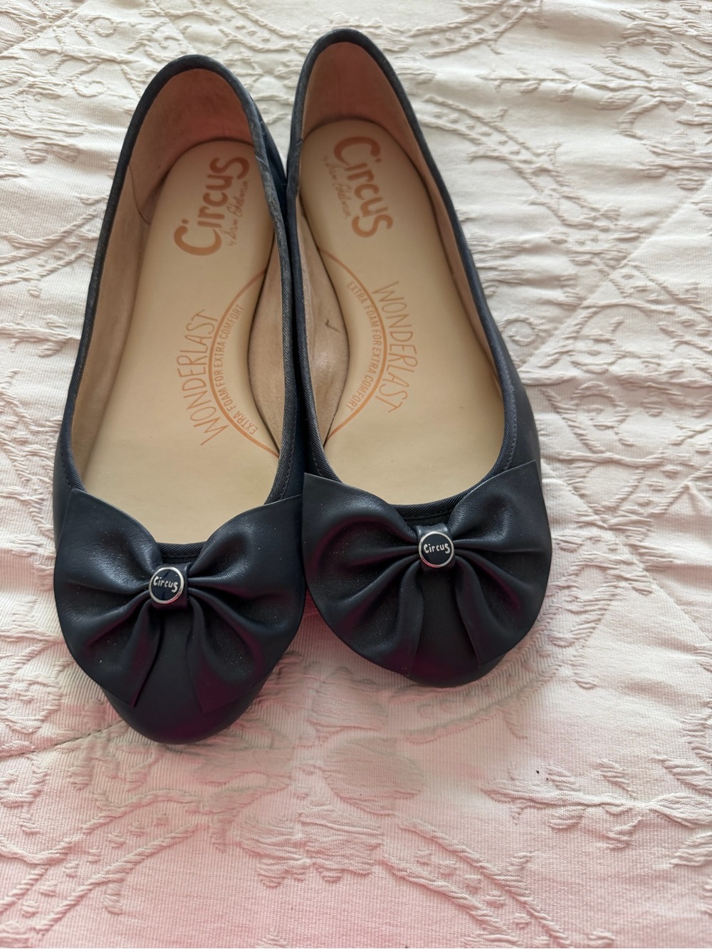 Circus by Sam Edelman Women's Blue Bow Ballet Flats